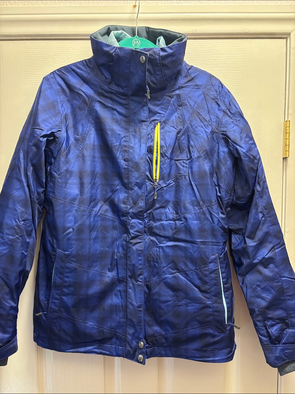 Columbia Blue Women's Jacket with Neon Trim
